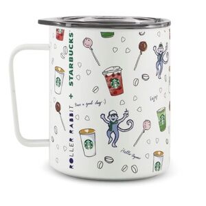 2025 Starbucks x Roller Rabbit 12oz Stainless Steel Mug Tumbler Holiday